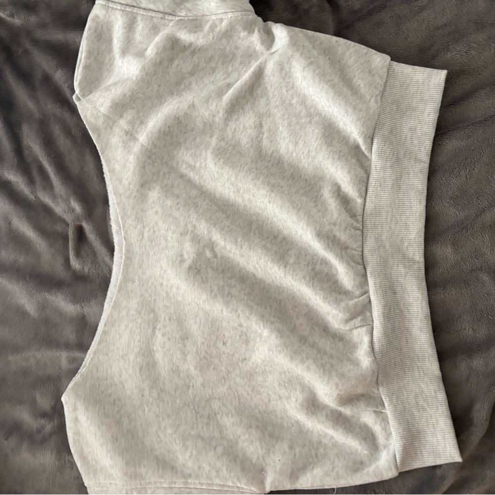 Grey cropped off the shoulder sweatshirt. Super soft